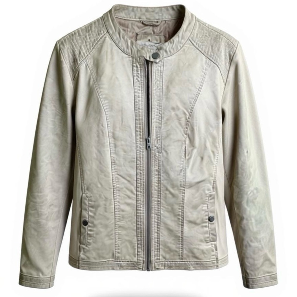 Shelby Collection Light Taupe Faux Leather Womens Jacket XX-Large With Tags